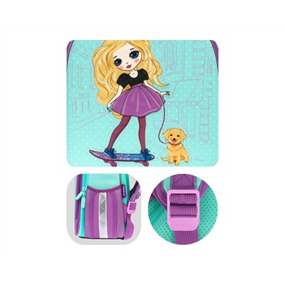 Ранец Berlingo Expert Plus "Pretty girl" 37*28*16см, 2 отделения, 2 кармана, анатомическая спинка