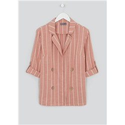 Papaya Petite Stripe Co-Ord Blazer