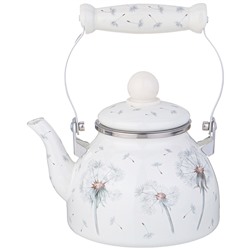 ЧАЙНИК AGNESS ЭМАЛИРОВАННЫЙ СО СЪЕМНЫМ ФИЛЬТРОМ ИЗ НЖС СЕРИЯ "DANDELION", 1,1 Л
