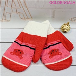 Детские варежки теплые с начесом длина 15 см Арт 3 тип 1/3