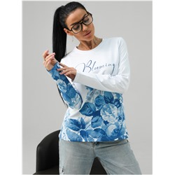Лонгслив "Блуминг" белый