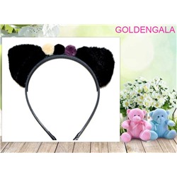 Ободок с плюшевыми ушками ОБ25 модель 1