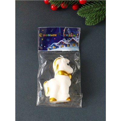 Свеча декоративная «Лошадка с бантиком», 5.5×2.6×8 см