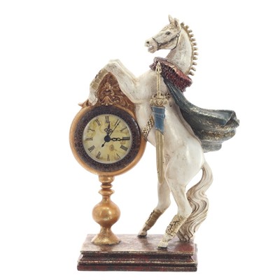 GAEM Фигурка декоративная "Лошадь" с часами D7см, (AAx1 н/п), L24 W9,5 H34,5 см