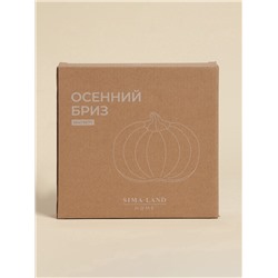 Тарелка SL Home «Осенний бриз», 20.3×20×3.5 см, доломит, белая