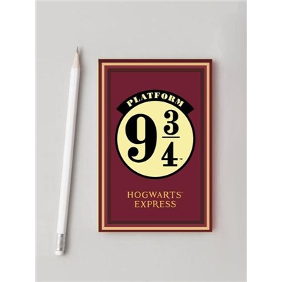 Блокнот А7 "Гарри Поттер-4" , клетка, 40л, на скрепке, картон 200 гр/м2 (65*98 мм)