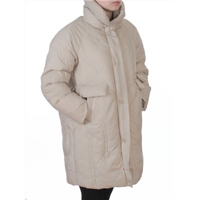 3062 BEIGE Куртка пуховая зимняя женская (утиный пух)