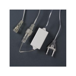 Гирлянда «Сосульки» 2.4×0.2 м, IP44, прозрачная нить, 96 LED, свечение белое с эффектом стекания, 12 В