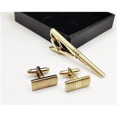Набор запонок и зажима для галстука в футляре