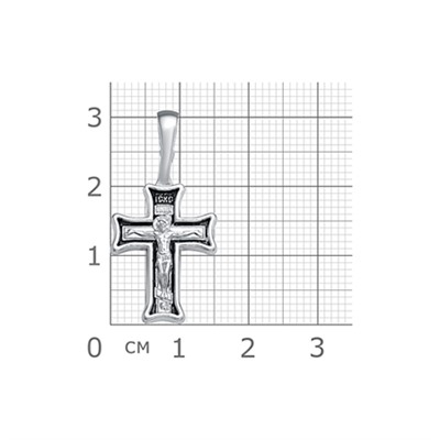 Крест из серебра литье частичное чернение