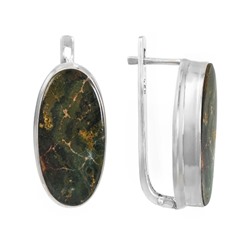 Серьги 'Оракул' с яшмой, родий ИВСК31113-32ЯШЦR6