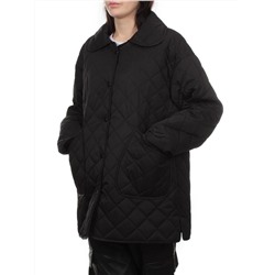 H24-003 BLACK Куртка демисезонная женская (100 гр. холлофайбер)