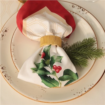 Скатерть новогодняя "Этель" Christmas wreath 150х110см +/-3см с ВГМО, 100%хл, саржа 190гр/м2