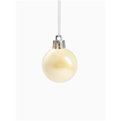 Ёлочные игрушки «Мелодия» грани блеск, d=3 см, набор 24 шт., белый/розовое золото