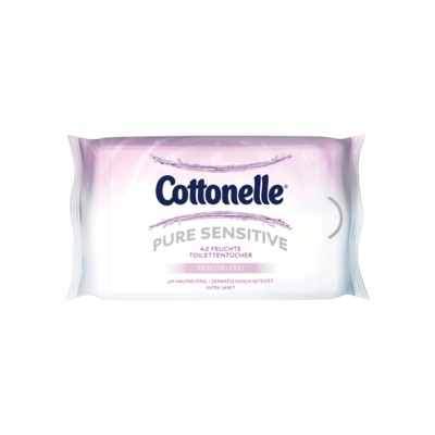 Cottonelle Туалетная бумага feucht Pure Чувствительный , 42 шт