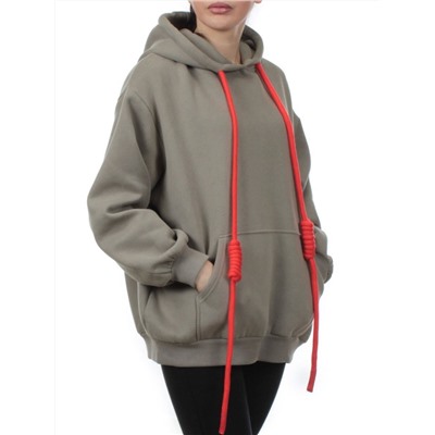 2226 GRAY GREEN Толстовка женская (85% хлопок, 10% полиэстер, 5% спандекс)