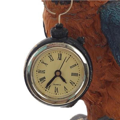 GAEM Фигурка декоративная "Попугай" с часами (LR44x1), L19 W12 H40,5 см