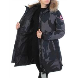 AH3802 MILITARY Пальто женское зимнее (био-пух, натуральный мех лисицы)