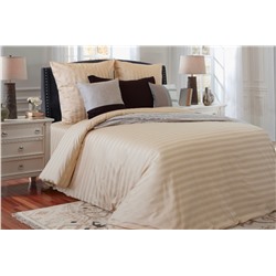 Простыня из Страйп-поплина карамель полоса 1х1