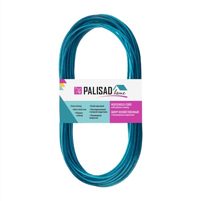 Шнур хозяйственный с полимерным покрытием, 3 мм, L 10 м, Home Palisad