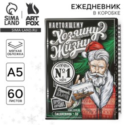 Ежедневник А5, 60 листов, недатированный, в подарочной коробке «Новый год: Хозяину жизни»