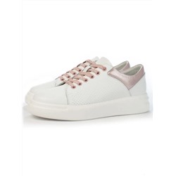 05-PDXT13-2 WHITE/PINK Кроссовки женские (натуральная кожа)