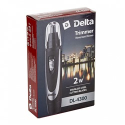 Триммер для носа, ушей и бровей DELTA DL-4300 черный с серебристым