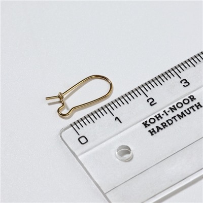 Швензы для сережек-петельки СМ-1069, (набор 5 пар) 15 мм, цвет золото