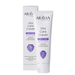 Aravia Крем для рук и ногтей защитный с пребиотиками и ниацинамидом / Vita Care Cream, 100 мл