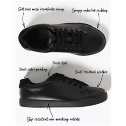 Kids' Leather Freshfeet™ Trainers (13 Small - 9 Large)
