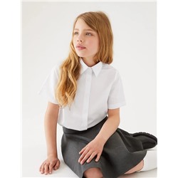 3pk Girls' Easy Iron School Shirts (2-16 Yrs)