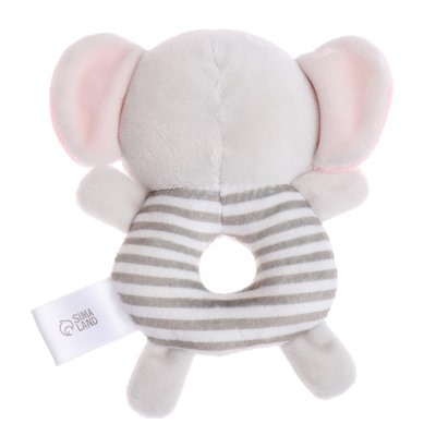 Развивающая погремушка Крошка Я «Слон», цвет серый