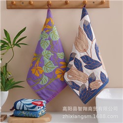 Zhiyang towel Korean Buddha jacquard four-layer cotton gauze large square towel wipe hand towel kitchen towel factory price wholesale