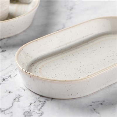 Блюдо Magistro Urban, 260 мл, 18×9.8×2.5 см, овальное, фарфор, белое