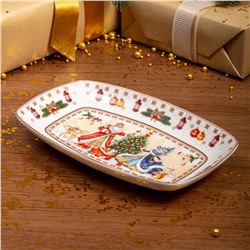 БЛЮДО LEFARD "ДЕД МОРОЗ И СНЕГУРОЧКА" ПРЯМОУГ. 25*16*3 СМ (КОР=12ШТ.)