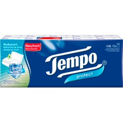 Tempo Носовой платок Protect 10x9St, 90 шт