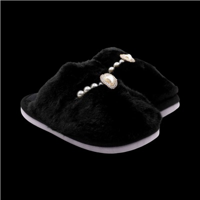 Тапочки меховые 10237 черные