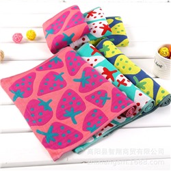 Towel, gauze strawberry for party, soft baby hygiene product for face washing, water absorbent, wholesale