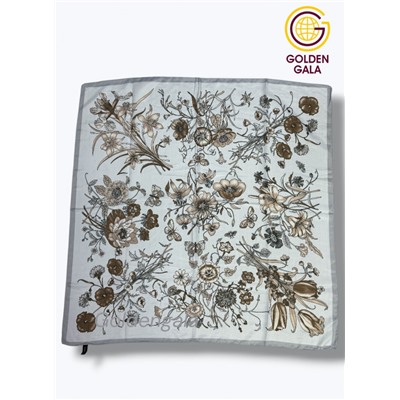 Платок утепленный "Византия" Арт 2026/1 (фон нежно-голубой)