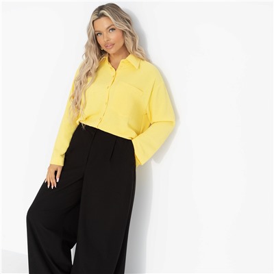 Рубашка свободного кроя, Создала себя сама (желтая)