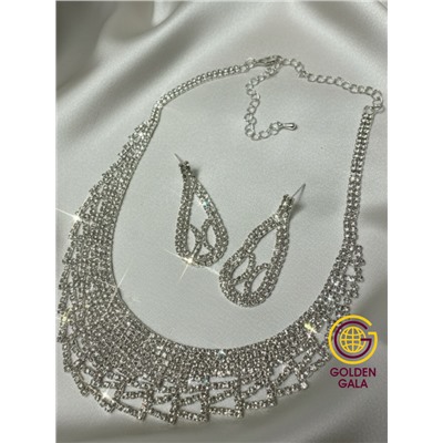 Набор бижутерии "Вечерний шарм" Арт Н5 модель 3 серебро