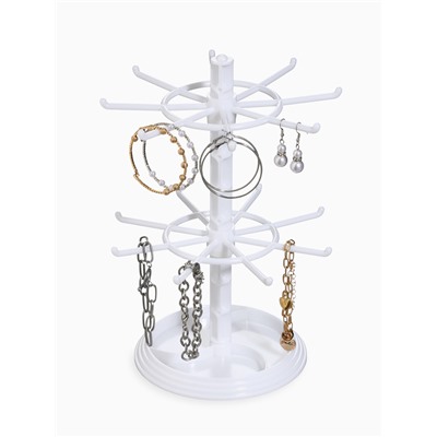 Подставка для украшений QF «Карусель», универсальная, 16×16×28 см, белая