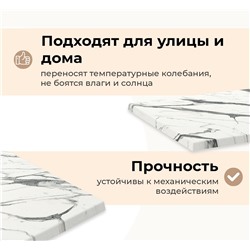 Обеденная группа SHT-DS313
                        белый мрамор / белый / черный