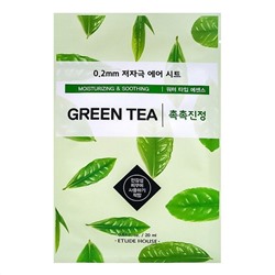 Etude Тканевая маска для лица с экстрактом зелёного чая / 0.2 Therapy Air Mask Green Tea, 20 мл