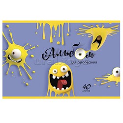 Альбом для рисования 40л. "Весёлый слайм" А4 скрепка S