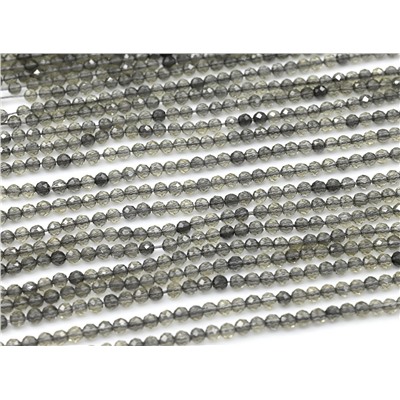 Бусины из шпинели шарик гр.3мм цв.серый, 36см, 126 бусин