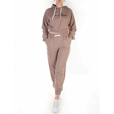 Y276 BROWN Спортивный костюм женский (100% хлопок)
