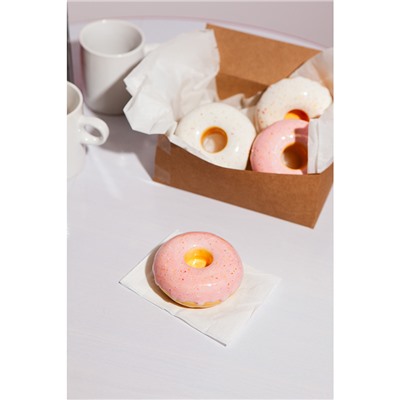 Подсвечник Fast food, Donut, Ø7 см, розовый