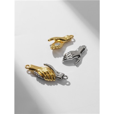 Замок магнитный «Руки», 2 шт. цвет серебристо-золотой