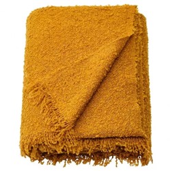 Плед темно-желтый, SANDBRODD Throw Dark Yellow, произв. IKEA